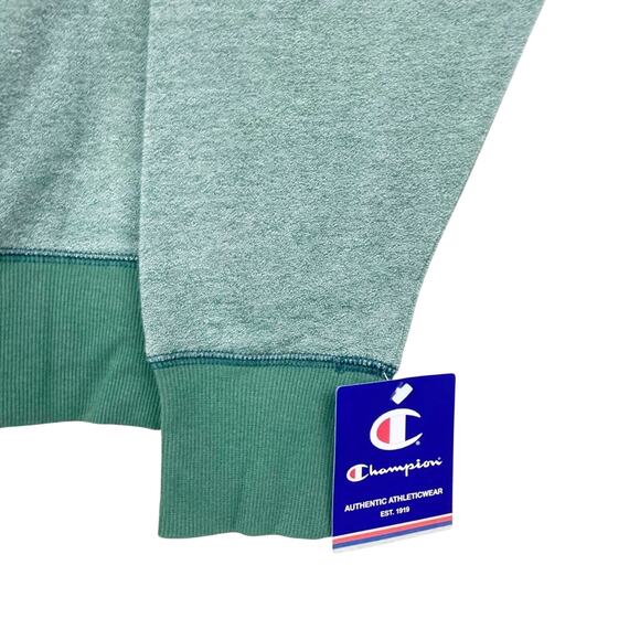 Champion Green Fleece Crewneck Sweatshirt Sz S - Picture 6 of 8